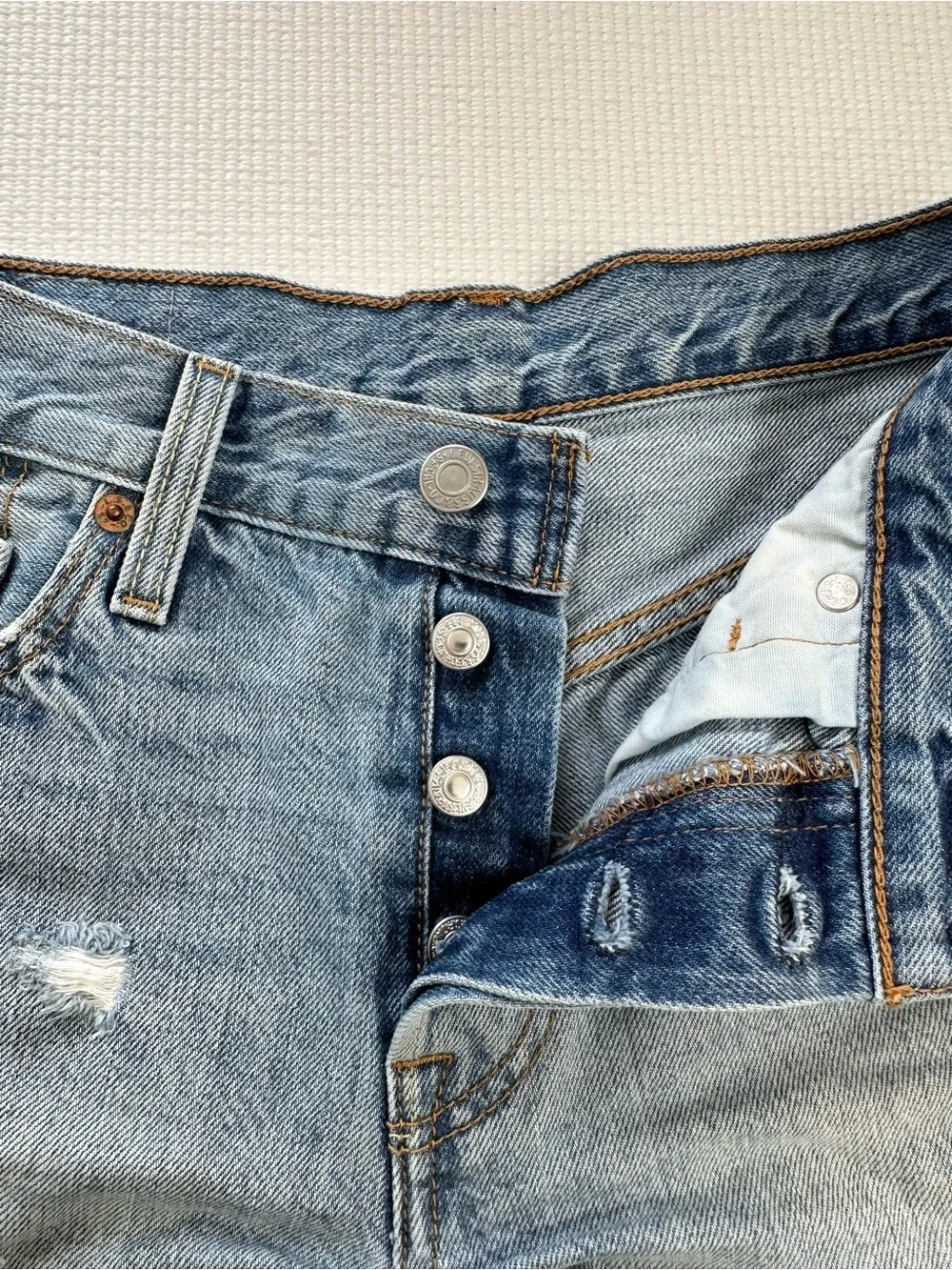 Levi’s Distressed Denim Shorts